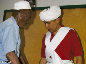Obama in Kenyan traditional dress
