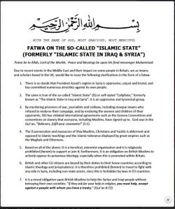 Fatwa against ISIS